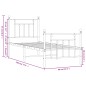 vidaXL Bettgestell mit Kopf- und Fußteil Metall Weiß 75x190 cm vidaXL Bettgestell mit Kopf- und Fußteil Metall Weiß 75x190 cm
