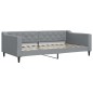 vidaXL Tagesbett Ausziehbar mit Matratze Hellgrau 100x200 cm Stoff vidaXL Tagesbett Ausziehbar mit Matratze Hellgrau 100x200 cm Stoff