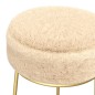 Runder Hocker Creme Plüsch Runder Hocker Creme Plüsch