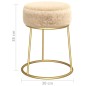 Runder Hocker Creme Plüsch Runder Hocker Creme Plüsch