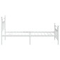 vidaXL Bettgestell mit Kopf- und Fußteil Metall Weiß 107x203 cm vidaXL Bettgestell mit Kopf- und Fußteil Metall Weiß 107x203 cm