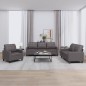 vidaXL 3-tlg. Sofagarnitur mit Kissen Grau Kunstleder vidaXL 3-tlg. Sofagarnitur mit Kissen Grau Kunstleder