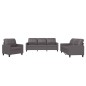 vidaXL 3-tlg. Sofagarnitur mit Kissen Grau Kunstleder vidaXL 3-tlg. Sofagarnitur mit Kissen Grau Kunstleder