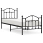 vidaXL Bettgestell mit Kopf- und Fußteil Metall Schwarz 90x200 cm vidaXL Bettgestell mit Kopf- und Fußteil Metall Schwarz 90x200 cm