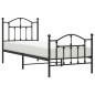 vidaXL Bettgestell mit Kopf- und Fußteil Metall Schwarz 90x200 cm vidaXL Bettgestell mit Kopf- und Fußteil Metall Schwarz 90x200 cm