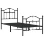 vidaXL Bettgestell mit Kopf- und Fußteil Metall Schwarz 90x200 cm vidaXL Bettgestell mit Kopf- und Fußteil Metall Schwarz 90x200 cm