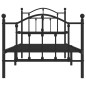 vidaXL Bettgestell mit Kopf- und Fußteil Metall Schwarz 90x200 cm vidaXL Bettgestell mit Kopf- und Fußteil Metall Schwarz 90x200 cm