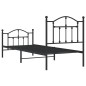 vidaXL Bettgestell mit Kopf- und Fußteil Metall Schwarz 90x200 cm vidaXL Bettgestell mit Kopf- und Fußteil Metall Schwarz 90x200 cm