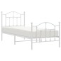 vidaXL Bettgestell mit Kopf- und Fußteil Metall Weiß 90x190 cm vidaXL Bettgestell mit Kopf- und Fußteil Metall Weiß 90x190 cm