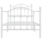 vidaXL Bettgestell mit Kopf- und Fußteil Metall Weiß 90x190 cm vidaXL Bettgestell mit Kopf- und Fußteil Metall Weiß 90x190 cm