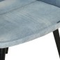 Sessel mit Hocker Blau Denim Patchwork Canvas Sessel mit Hocker Blau Denim Patchwork Canvas