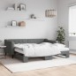 vidaXL Tagesbett Ausziehbar mit Matratzen Dunkelgrau 90x190 cm Stoff vidaXL Tagesbett Ausziehbar mit Matratzen Dunkelgrau 90x190 cm Stoff