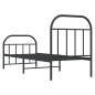 vidaXL Bettgestell mit Kopf- und Fußteil Metall Schwarz 75x190 cm vidaXL Bettgestell mit Kopf- und Fußteil Metall Schwarz 75x190 cm
