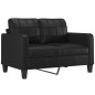 vidaXL 2-tlg. Sofagarnitur mit Kissen Schwarz Kunstleder vidaXL 2-tlg. Sofagarnitur mit Kissen Schwarz Kunstleder