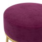 Runder Hocker Violett Samt Runder Hocker Violett Samt