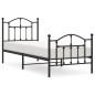 vidaXL Bettgestell mit Kopf- und Fußteil Metall Schwarz 90x190 cm vidaXL Bettgestell mit Kopf- und Fußteil Metall Schwarz 90x190 cm