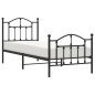 vidaXL Bettgestell mit Kopf- und Fußteil Metall Schwarz 90x190 cm vidaXL Bettgestell mit Kopf- und Fußteil Metall Schwarz 90x190 cm