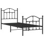 vidaXL Bettgestell mit Kopf- und Fußteil Metall Schwarz 90x190 cm vidaXL Bettgestell mit Kopf- und Fußteil Metall Schwarz 90x190 cm