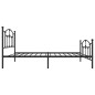 vidaXL Bettgestell mit Kopf- und Fußteil Metall Schwarz 90x190 cm vidaXL Bettgestell mit Kopf- und Fußteil Metall Schwarz 90x190 cm