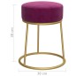 Runder Hocker Violett Samt Runder Hocker Violett Samt