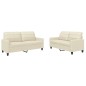 vidaXL 2-tlg. Sofagarnitur mit Kissen Creme Kunstleder vidaXL 2-tlg. Sofagarnitur mit Kissen Creme Kunstleder