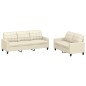 vidaXL 2-tlg. Sofagarnitur mit Kissen Creme Kunstleder vidaXL 2-tlg. Sofagarnitur mit Kissen Creme Kunstleder
