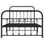 vidaXL Bettgestell mit Kopf- und Fußteil Metall Schwarz 107x203 cm vidaXL Bettgestell mit Kopf- und Fußteil Metall Schwarz 107x203 cm