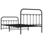 vidaXL Bettgestell mit Kopf- und Fußteil Metall Schwarz 107x203 cm vidaXL Bettgestell mit Kopf- und Fußteil Metall Schwarz 107x203 cm