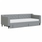 vidaXL Tagesbett Ausziehbar mit Schubladen Hellgrau 80x200 cm Stoff vidaXL Tagesbett Ausziehbar mit Schubladen Hellgrau 80x200 cm Stoff