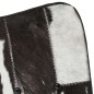 Schaukelstuhl mit Hocker Schwarz Echtleder Schaukelstuhl mit Hocker Schwarz Echtleder