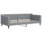 vidaXL Tagesbett Ausziehbar mit Schubladen Hellgrau 90x200 cm Stoff vidaXL Tagesbett Ausziehbar mit Schubladen Hellgrau 90x200 cm Stoff