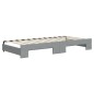 vidaXL Tagesbett Ausziehbar mit Schubladen Hellgrau 90x200 cm Stoff vidaXL Tagesbett Ausziehbar mit Schubladen Hellgrau 90x200 cm Stoff