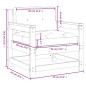vidaXL Gartenstühle mit Kissen 2 Stk. Grau Massivholz Kiefer vidaXL Gartenstühle mit Kissen 2 Stk. Grau Massivholz Kiefer