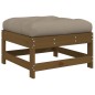 vidaXL Gartenhocker mit Kissen Honigbraun Massivholz Kiefer vidaXL Gartenhocker mit Kissen Honigbraun Massivholz Kiefer