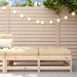 vidaXL Gartenhocker mit Kissen 2 Stk. Massivholz Kiefer