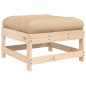 vidaXL Gartenhocker mit Kissen 2 Stk. Massivholz Kiefer vidaXL Gartenhocker mit Kissen 2 Stk. Massivholz Kiefer