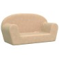 Kindersofa 2-Sitzer Creme Weich Plüsch Kindersofa 2-Sitzer Creme Weich Plüsch