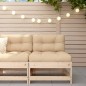 vidaXL Mittelsofa mit Kissen Massivholz Kiefer vidaXL Mittelsofa mit Kissen Massivholz Kiefer