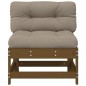 vidaXL Mittelsofa mit Kissen Honigbraun Massivholz Kiefer vidaXL Mittelsofa mit Kissen Honigbraun Massivholz Kiefer