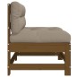 vidaXL Mittelsofa mit Kissen Honigbraun Massivholz Kiefer vidaXL Mittelsofa mit Kissen Honigbraun Massivholz Kiefer
