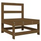 vidaXL Mittelsofa mit Kissen Honigbraun Massivholz Kiefer vidaXL Mittelsofa mit Kissen Honigbraun Massivholz Kiefer