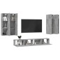 vidaXL 6-tlg. TV-Schrank-Set Betongrau Holzwerkstoff vidaXL 6-tlg. TV-Schrank-Set Betongrau Holzwerkstoff