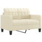 vidaXL 3-tlg. Sofagarnitur mit Kissen Creme Kunstleder vidaXL 3-tlg. Sofagarnitur mit Kissen Creme Kunstleder