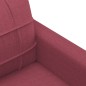 vidaXL 3-tlg. Sofagarnitur mit Kissen Weinrot Stoff vidaXL 3-tlg. Sofagarnitur mit Kissen Weinrot Stoff