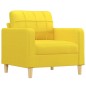 vidaXL 3-tlg. Sofagarnitur mit Kissen Hellgelb Stoff vidaXL 3-tlg. Sofagarnitur mit Kissen Hellgelb Stoff