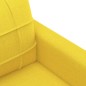 vidaXL 3-tlg. Sofagarnitur mit Kissen Hellgelb Stoff vidaXL 3-tlg. Sofagarnitur mit Kissen Hellgelb Stoff