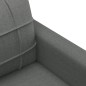vidaXL 3-tlg. Sofagarnitur mit Kissen Dunkelgrau Stoff vidaXL 3-tlg. Sofagarnitur mit Kissen Dunkelgrau Stoff