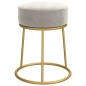 Runder Hocker Hellgrau Samt Runder Hocker Hellgrau Samt