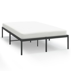 vidaXL Bettgestell Metall Schwarz 120x190 cm