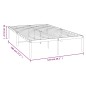 vidaXL Bettgestell Metall Schwarz 120x190 cm vidaXL Bettgestell Metall Schwarz 120x190 cm